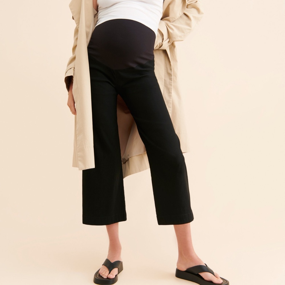 Maeve Maternity Black Cropped Pants